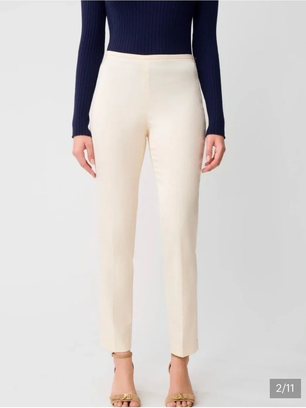 J. MCLAUGHLIN Pocketless Chino Pants in Camel/Tan